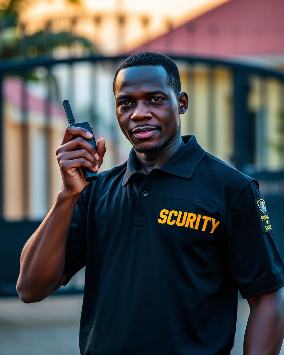 Avon security officer on radio patrol